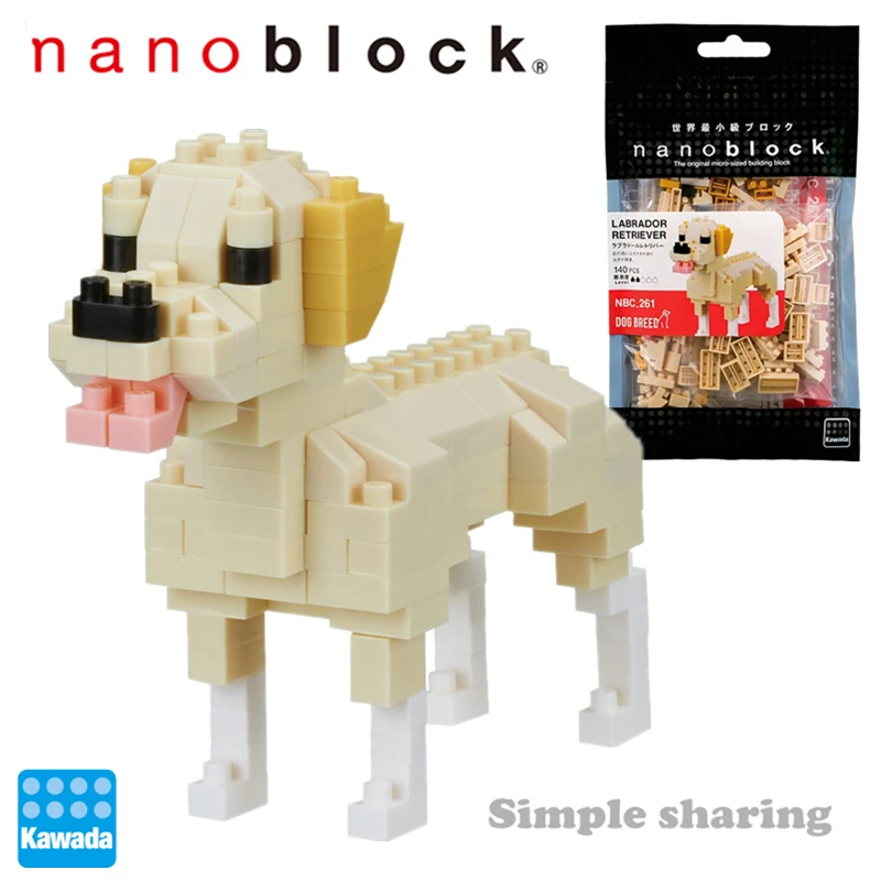 NANOBLOCK Лабрадор ретривер мини кирпичи головоломки 140 штук NBC-261 породы собак