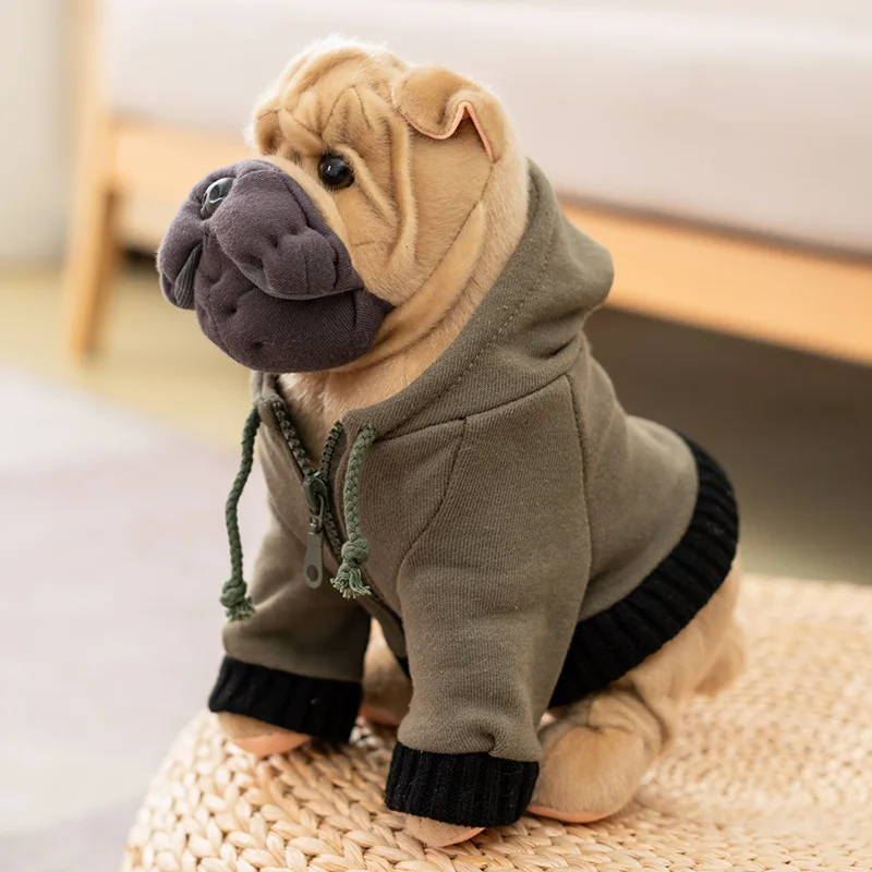 Реалистичная собака чихуахуа бульдог Sharpei плюшевые игрушки мягкое Мягкое