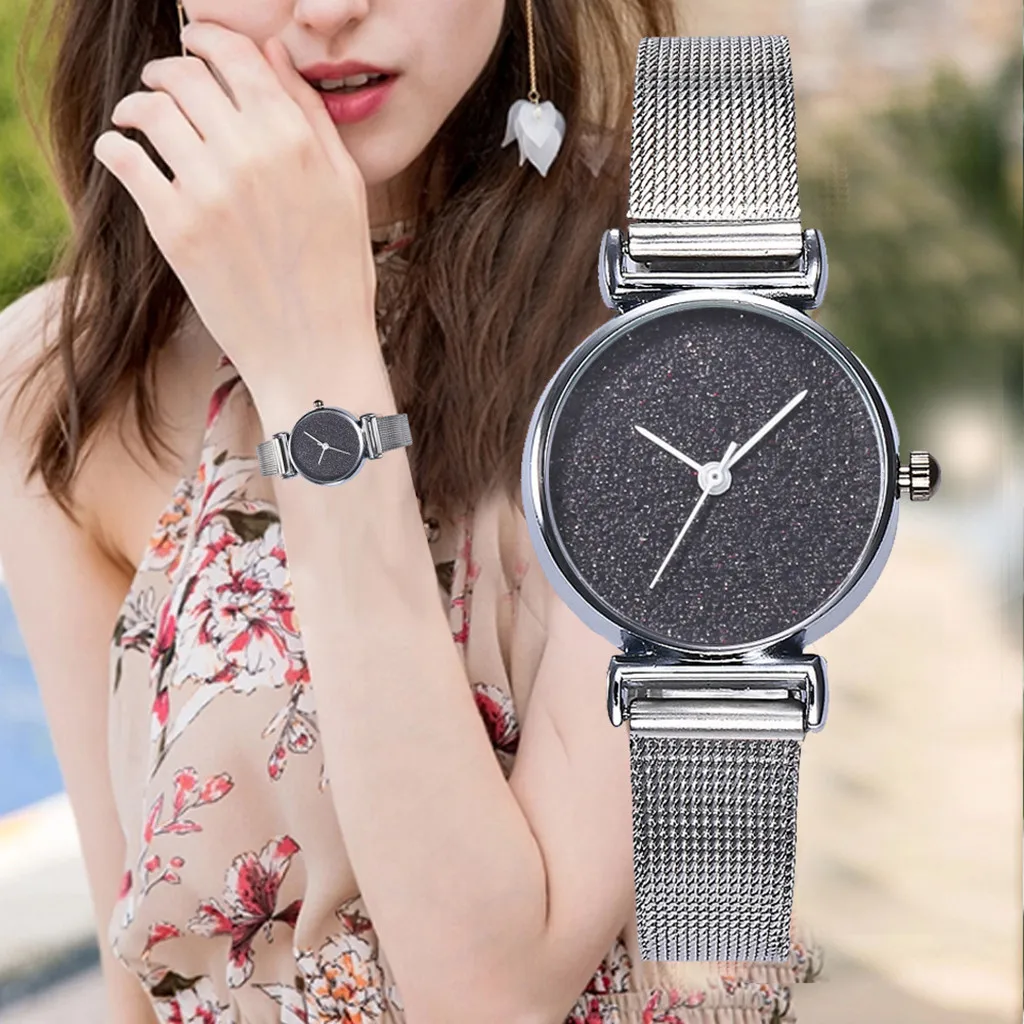 

Women Watch Alloy Mesh Belt Casual Simple Mesh Belt Watch zegarki damskie reloj mujer marcas famosas de lujo 2019 uhren damen