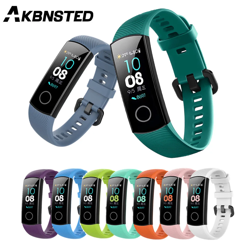 Watch-Strap Wristband Smart-Watch Huawei 5-Replacement Soft-Silicone AKBNSTED for Colorful