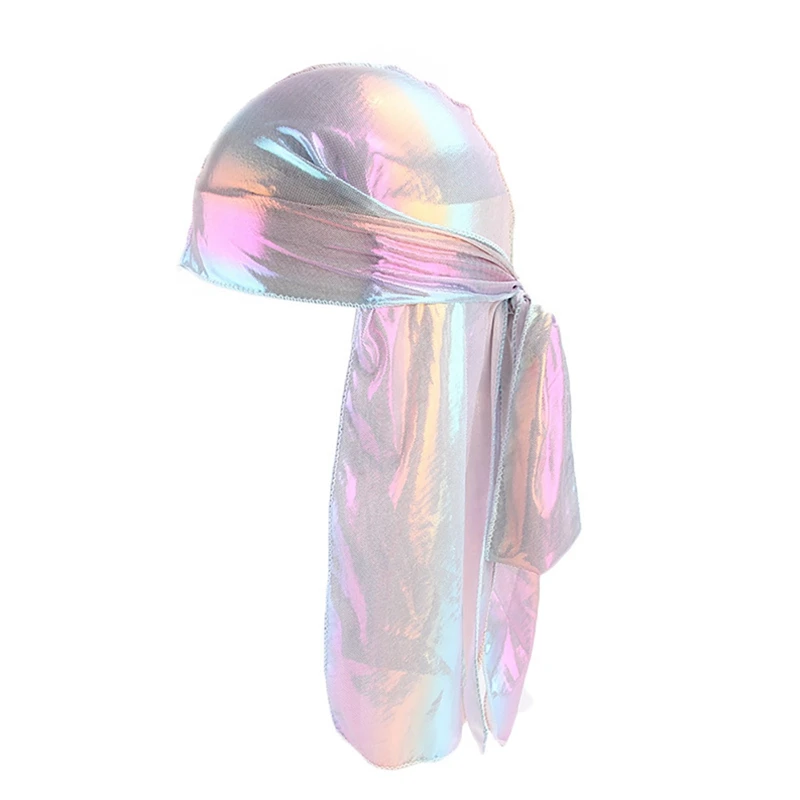 Пляжная Шляпа Doo Rags, цветная шелковистая шапка-тюрбан с длинным хвостом, повязка на голову, бандана, головные уборы, аксессуары для одежды ZL07