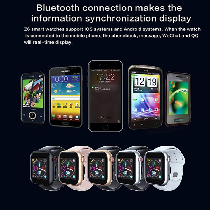 Finow Z6 1,5" SIM 2G смарт-часы детские для Apple Watch Bluetooth Вызов HD камера шагомер женские умные часы Поддержка Android IOS