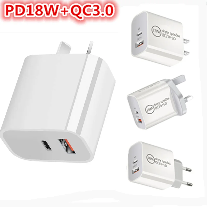 Quality UK 3 Pin Mains Wall Plug Phone Charger Type-C 3.1 USB Cable CE Approved 