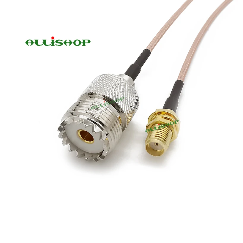 Гнездо SMA для UHF SO-239 гнездо RF RG316D двойной экран Серебряный ручной антенный кабель