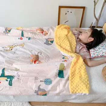 

Dinosaur Pattern Cute Cartoon Children's Summer Quilt Baby Blanket Soft Throw for Sofa Sleeping Blankets 80*120/120*150cm