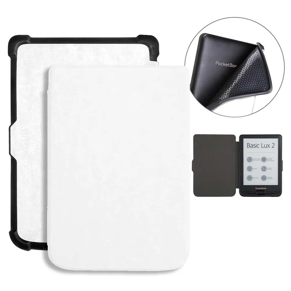 Мягкий чехол из ТПУ для PocketBook Touch Lux 4 627/Basic Lux 2 616/pocketbook touch HD 3 632+ Защитная пленка для экрана