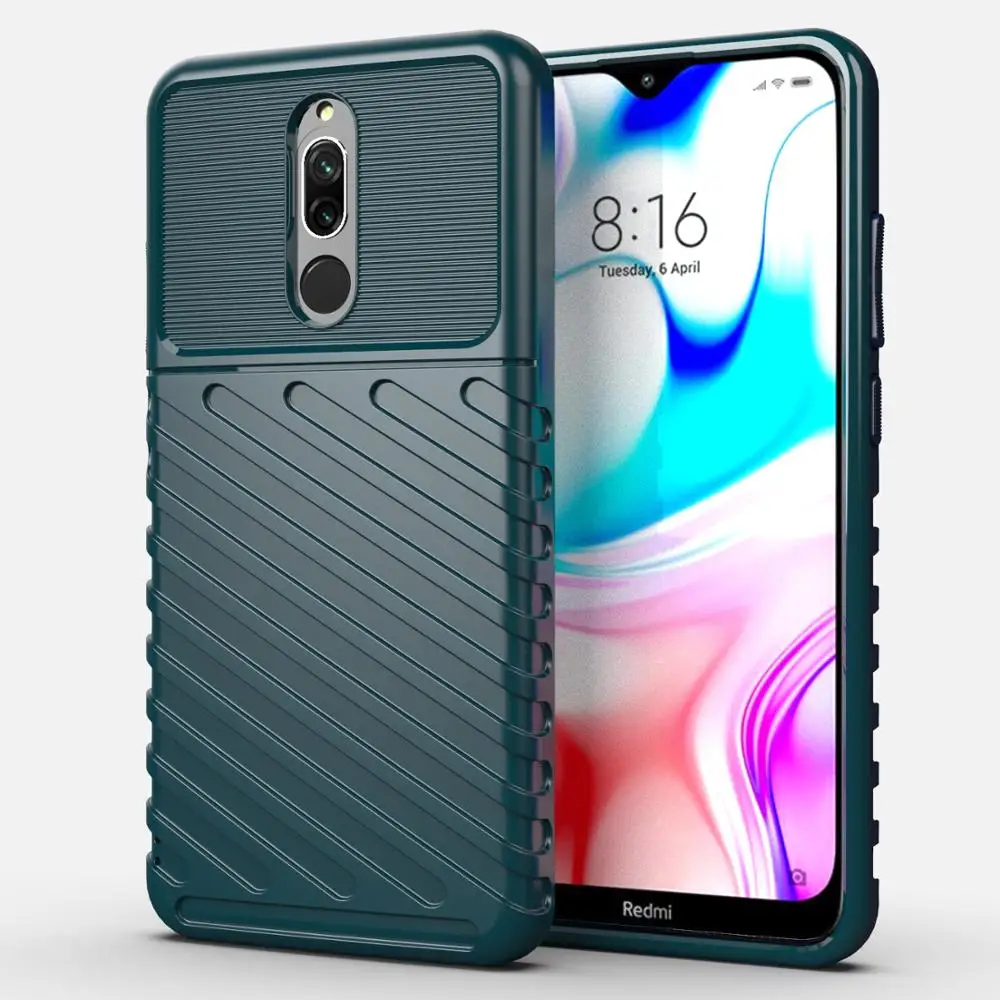 Силиконовый чехол Natrberg для Xiaomi Redmi 8, чехол из мягкого силикона, защитный чехол-бампер для Xiaomi Redmi 8A 8 A, глобальная версия - Цвет: Зеленый