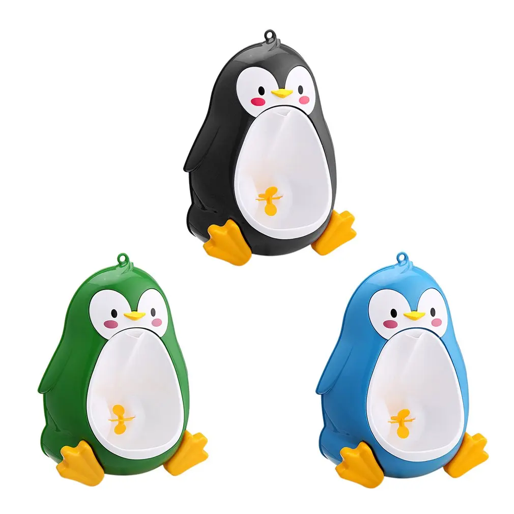 Baby Potty Toilet Potties Cute Penguin Pot Wall-Mounted Urinals Portable Training Boy Kids Toilet Leakproof Children Potty Brush