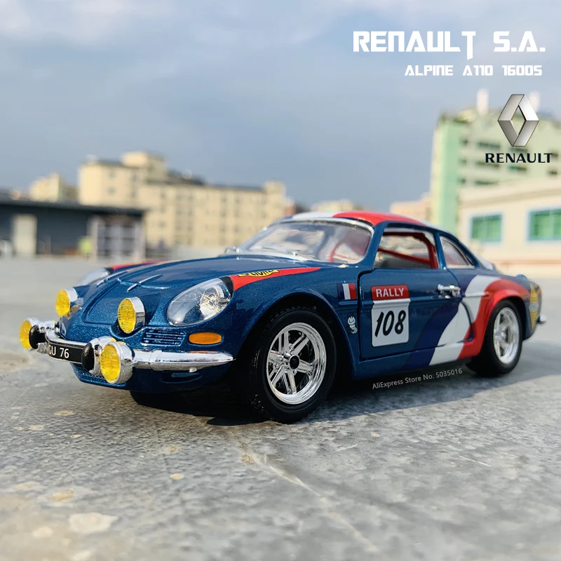 Bburago 1:24 Renault Alpine A110 1600s имитация сплава Модель автомобиля ремесла украшение
