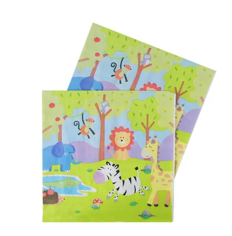tissue 12pcs 36 шт. украшения для дня рождения Дети Джунгли животных экологическая бумага пипетка Единорог тема питие для вечеринки соломы - Цвет: tissue 12pcs