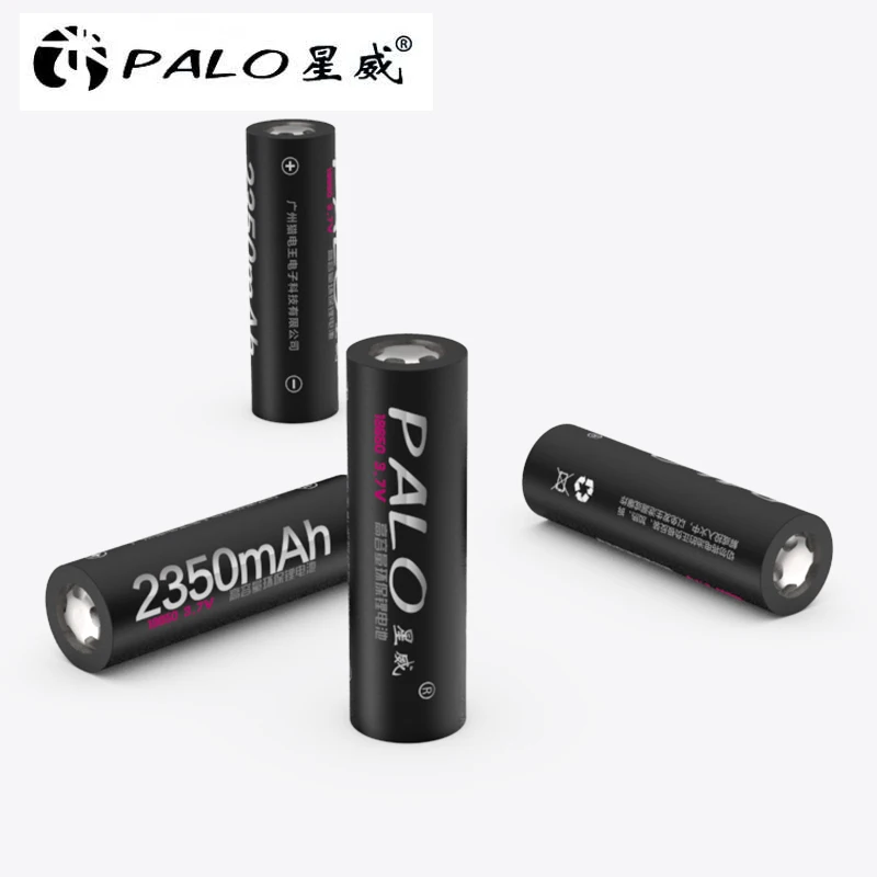 PALO Smart Универсальный lcd Li-Ion 14500 16340 18500 18650 зарядное устройство с 8 шт высокой емкости 18650 батареи