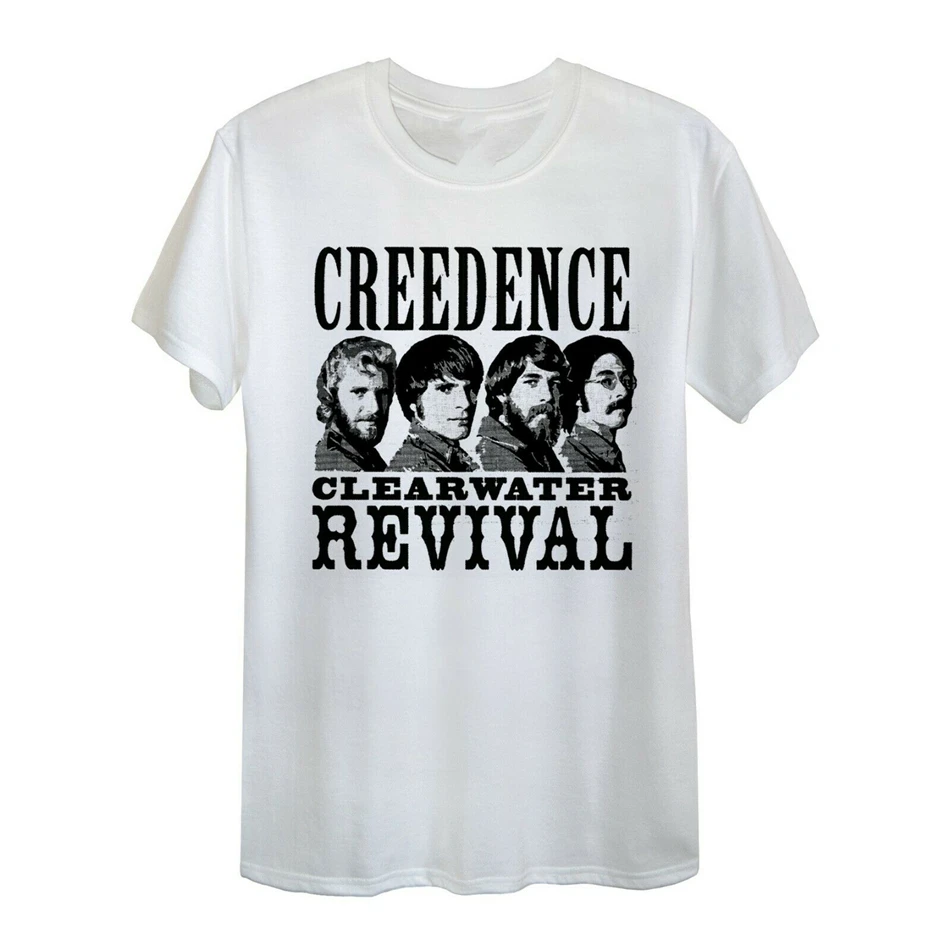 Creedence Clearwater Revival T Shirt Blues Rock Vintage Men Women Unisex 60's 70 graphic retro Tops Tee | Мужская одежда