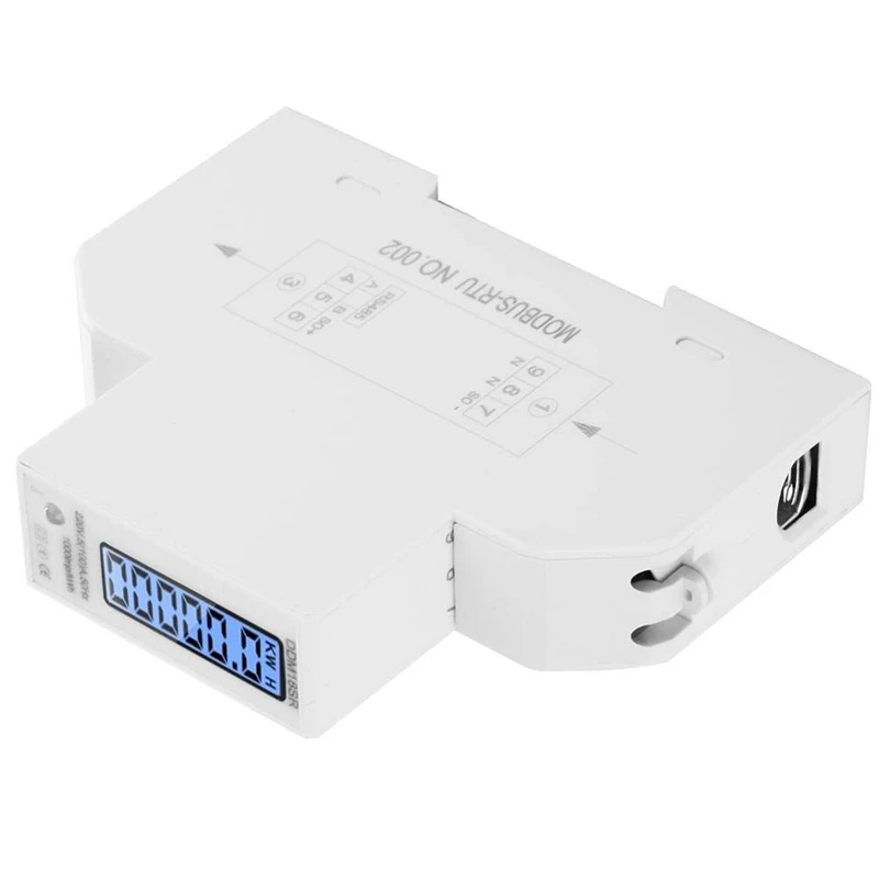 DDM18SR 220 В счетчик энергии ЖК-цифровой дисплей однофазный din-рейку потребление электроэнергии цифровой ваттметр