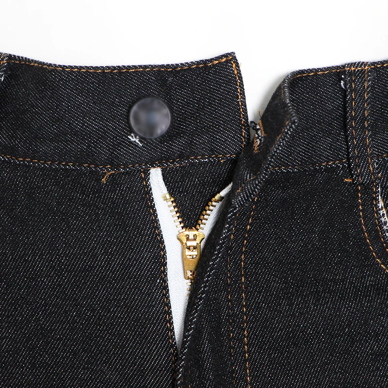 TWOTWINSTYLE Irregular Hollow Out Denim Pants For Women High Waist Pocket Knee Length Pants Female 2020 Summer Fashion New