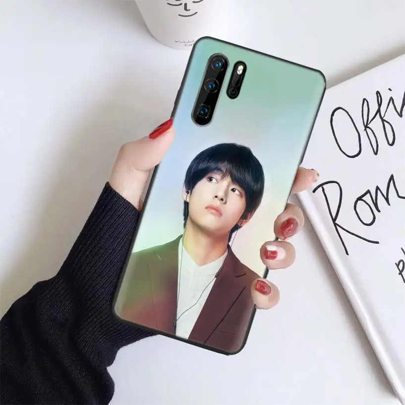 BS130-3 Kpop Ким V Taehyung черный чехол для huawei mate 30 20 10 P30 P20 P10 Pro Lite P Smart Z мягкий чехол для телефона - Цвет: BS130-3