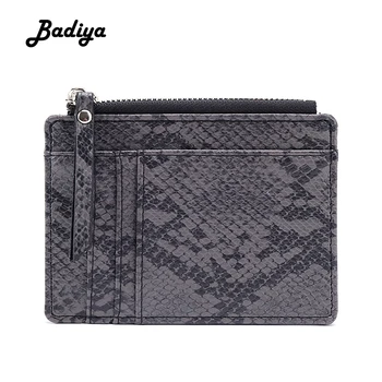 

Vintage Women Wallet PU Leather Serpentine Short Thin Slim Coin Purse for Travel Multi Slots ID Holder Female Tassel Clutch Bag