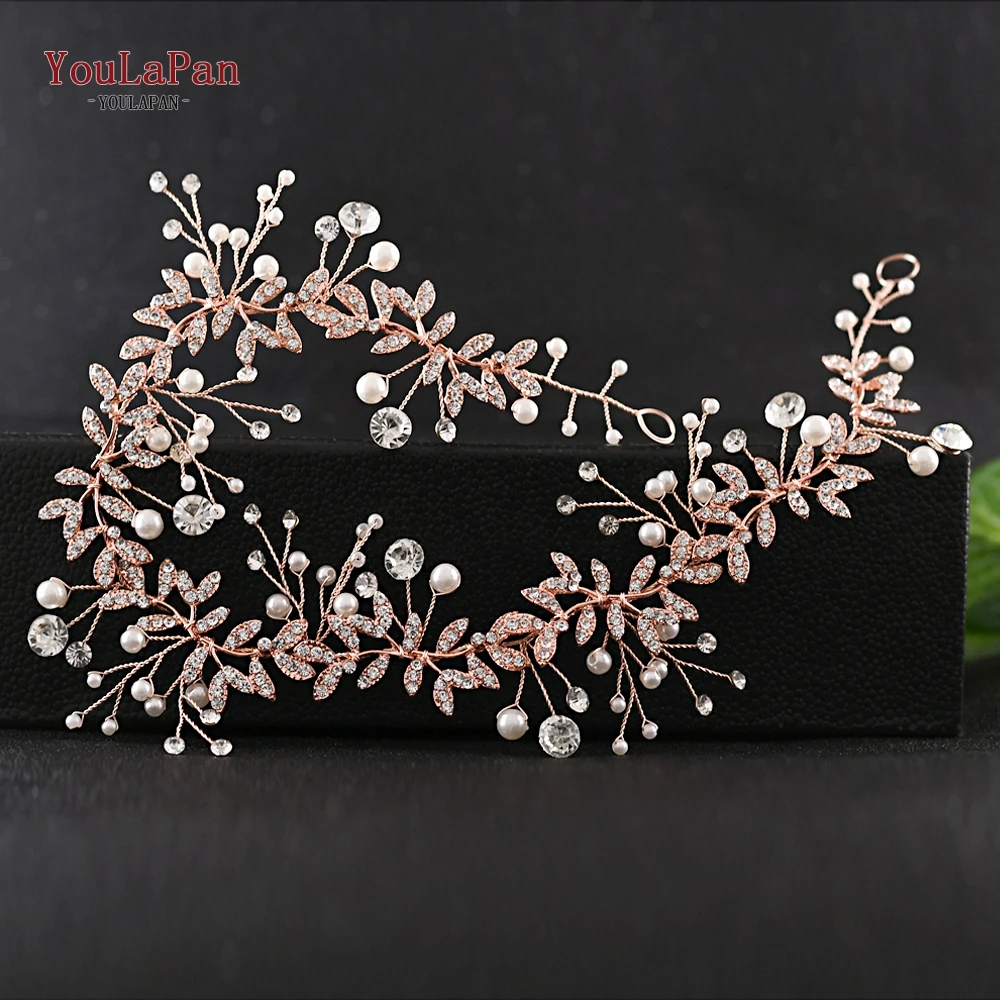 YouLaPan, SH233-RG, бриллиантовый пояс, розовое золото, стразы, пояс weding, пояс с атласной лентой, ручная работа, Свадебные ремни со стразами