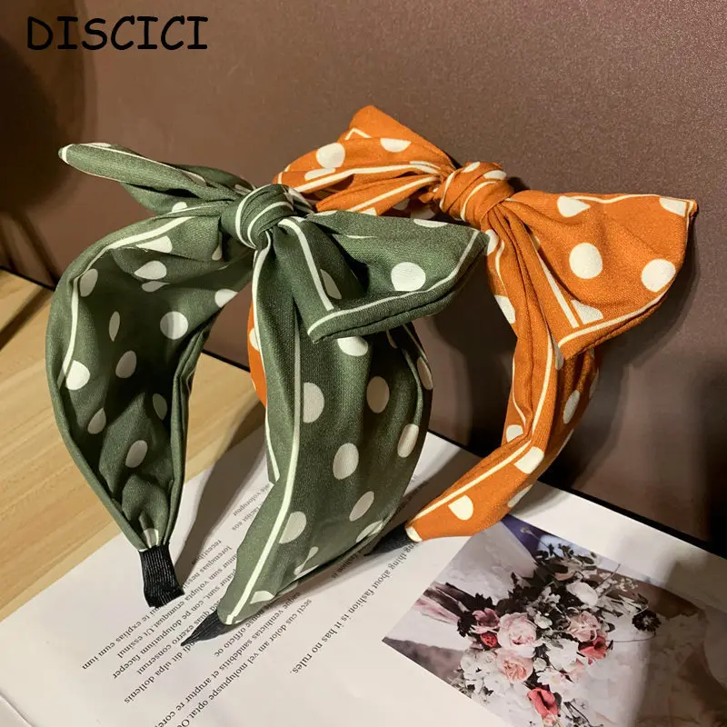 

DISCICI 2020 New Fashion Hairpin Super Large Bow Headband Women's High-grade Wide Edge Fabric Hairpin Hair Accessories Hairband