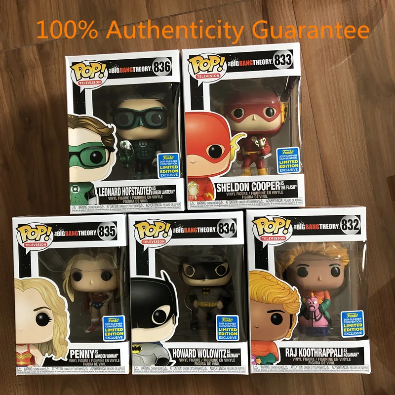 SDCC эксклюзивный Funko pop официальный ТВ: Big Bang-Вселенная DC Супергерои виниловые Фигурки Коллекционная модель игрушки в коробке