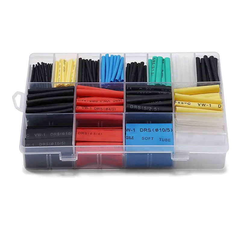 Hot 3C 580 pcs 2 1 Heat Shrink Tube 6 Colors 11 Sizes font b Tubing