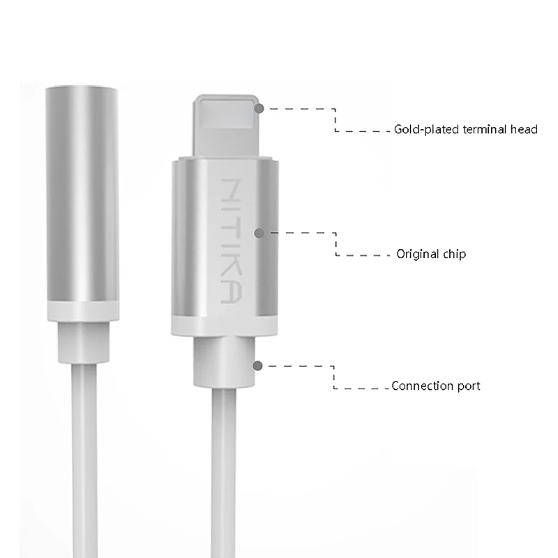 NITIKA for Apple MFI Certified Headphone Conversion Cable Apple Interface to 3 5 mm Apple o Adapter Cable 3 5mm to Lightning