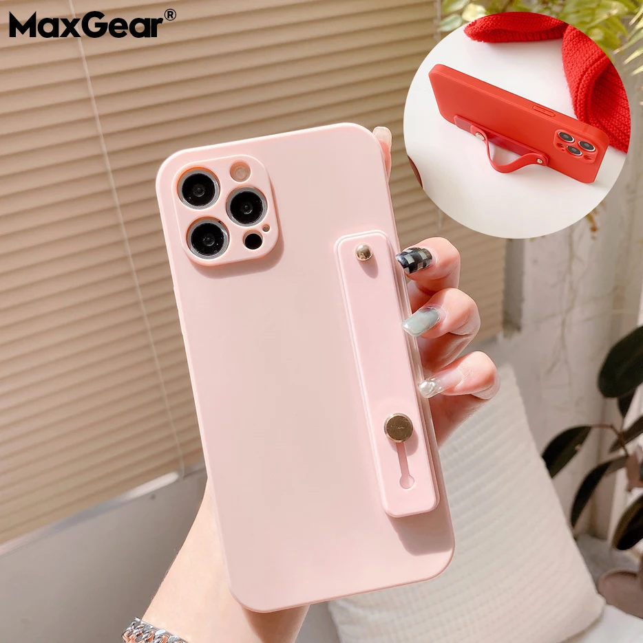 Wrist Strap Phone Case For iPhone 13 12 11 Pro Max XR X XS 7 8 Plus SE2