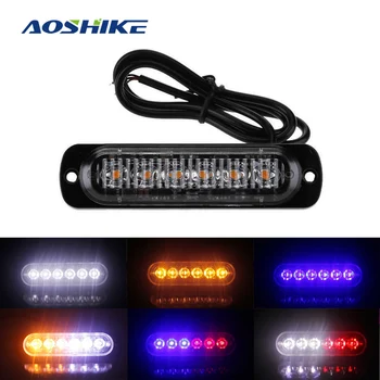 

AOSHIKE 6 LED 12-24V Truck Car Flash Strobe Emergency Warning Light Flashing Lights Warning Light Emergency Function Vehicle