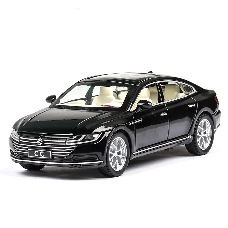 High Simulation Diecast Model Car CC 1:32 Metal Alloy Cars Lights Boys Toys Vehicles Gifts For Kids Children - Цвет: Черный