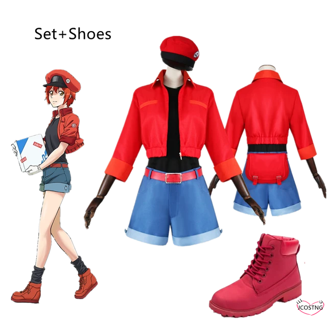 Cells at Work! Erythrocite Red Blood Cell Cosplay Costume