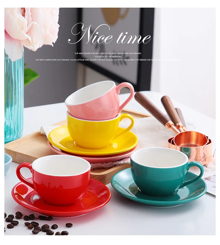 Tasse à Café En Céramique Avec Bord Doré Et Soucoupe - Capacité 101-200 Ml, Design Élégant Pour Maison Ou Bureau