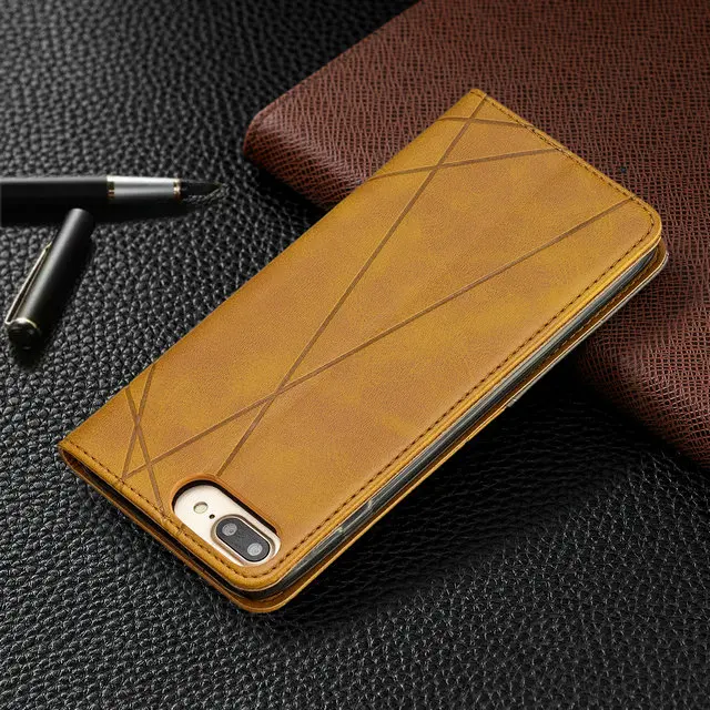 Роскошный деловой флип-чехол для iPhone 7Plus iPhone 6s Plus чехол из искусственной кожи кошелек для iPhone 8 7 6 6s чехол iPhone6 6 s 6+ 7+ 8