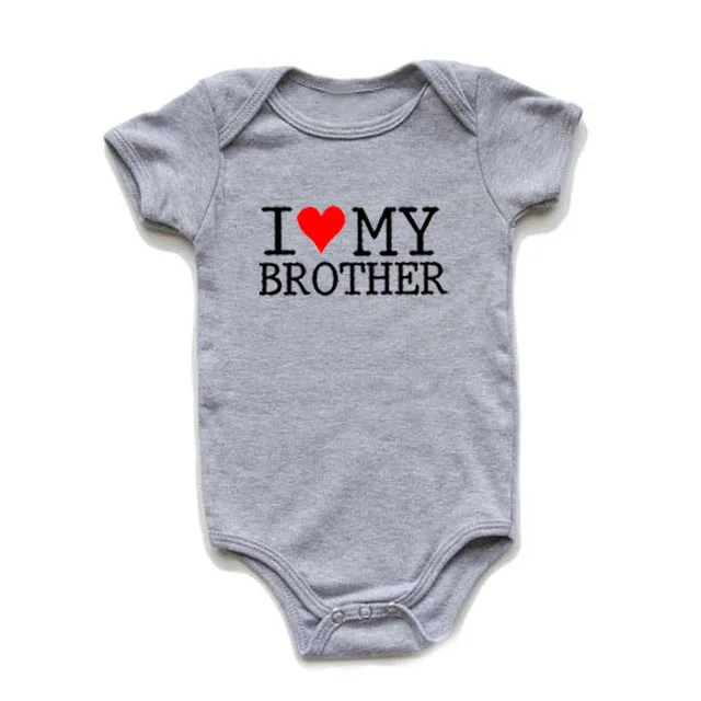 Одежда для близнецов «I Love My Sister Brother», хлопковая одежда с короткими рукавами для новорожденных, летняя одежда для маленьких мальчиков и девочек