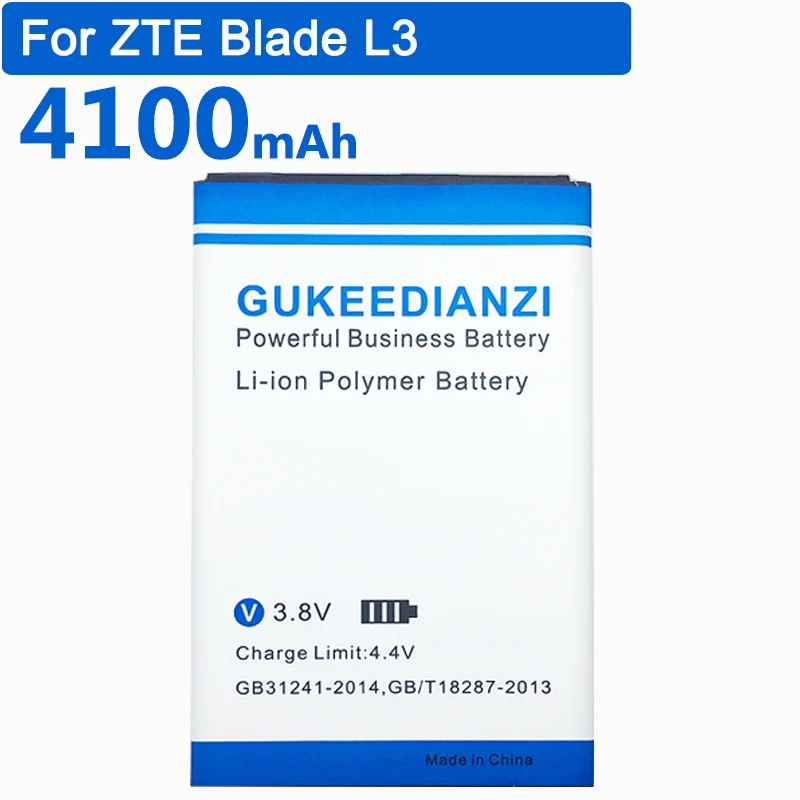 GUKEEDIANZI 4100 мА/ч Li3820T43P3h785439 Батарея для ЖК-дисплея ZTE Blade L3 мобильный телефон в