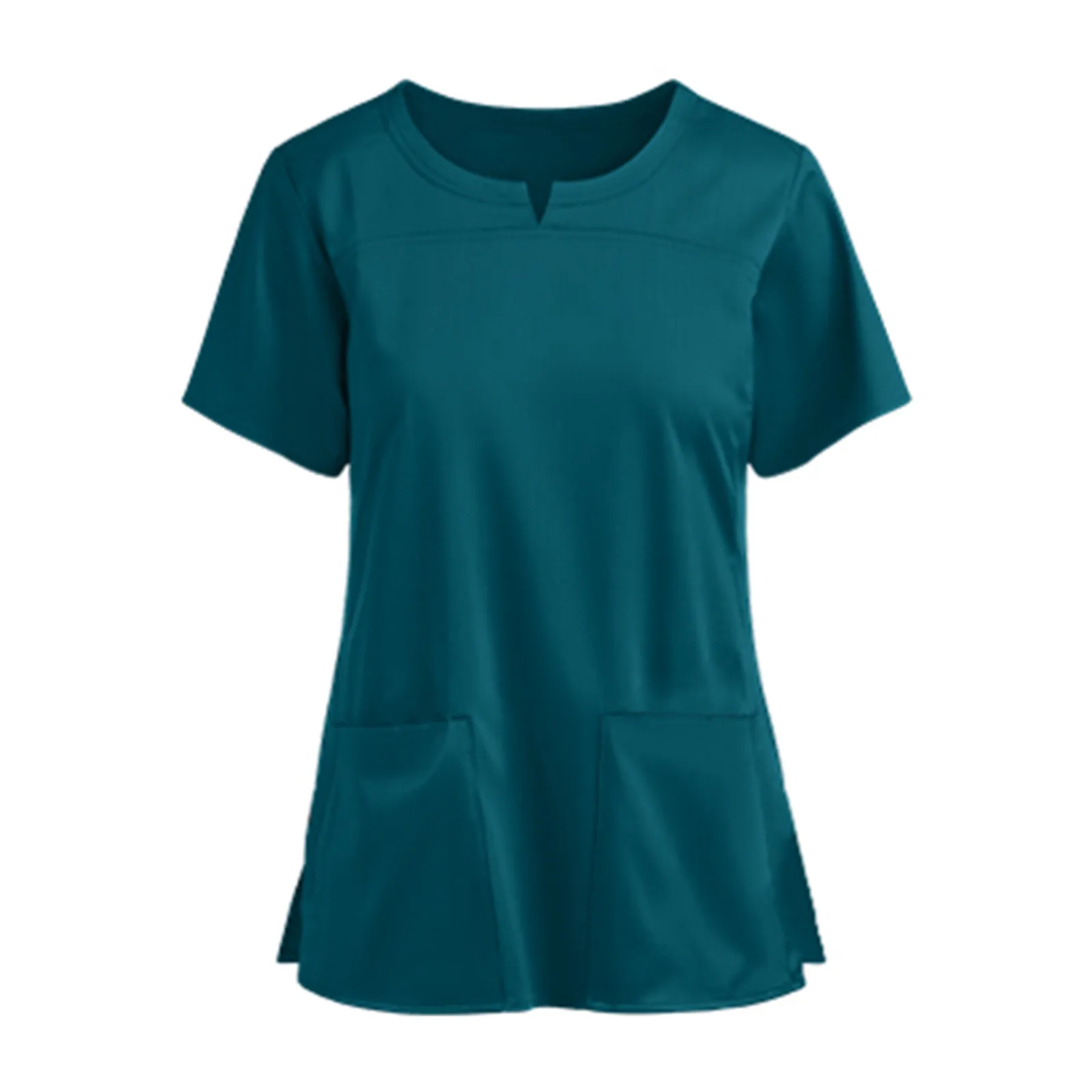 Plus Size Solid Nurse Uniform Scrubs Women's Short Sleeve V-neck Pocket Care Workers Tops Accessories Women Clothes | Тематическая