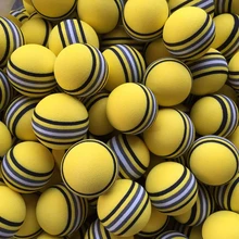 

50pcs/bag EVA Foam Golf Balls Hot new Yellow/Red/Blue Rainbow Sponge Indoor golf Practice ball Training Aid