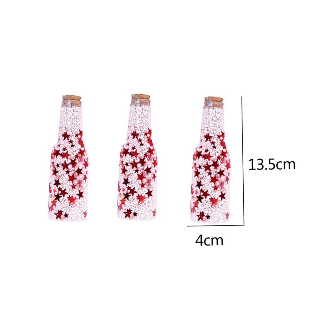 Christmas Tree Decoration LED Light Illuminating Wishing Bottle Handmade DIY Christmas ornaments Home Decor Dropshipping