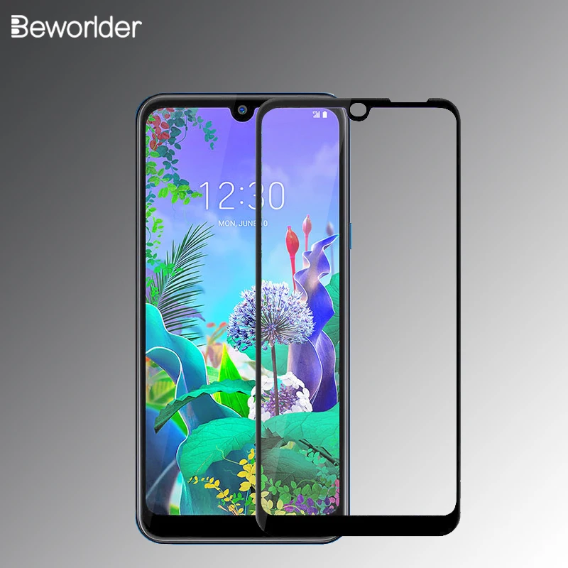 Защита экрана для LG Q60 стекло K50 полное покрытие Защитная пленка Закаленное