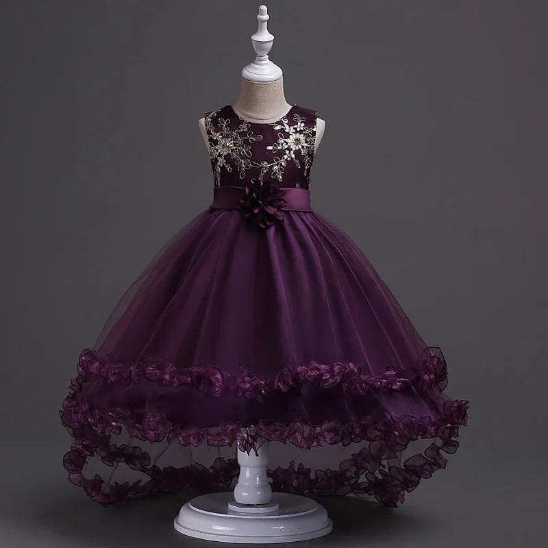 

Europe And America Summer Girls Crochet Sleeveless Mesh Dress Flower Boys/Flower Girls Flower CHILDREN'S Dress Princess Dress Tr