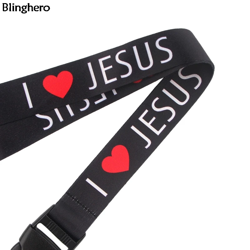 Blinghero, ремешок с надписью «I Love Jesus», классный держатель для телефона с надписью, ремешки на шею, стильные ремешки, подарок для друзей, BH0286