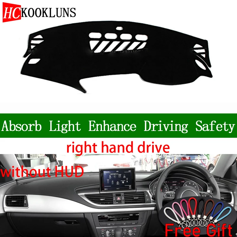 

Для AUDI A7 S7 2009 2010 2011-2018 правым приборной панели крышка наклейки на авто козырек от солнца тире коврик ковер аксессуары для интерьера