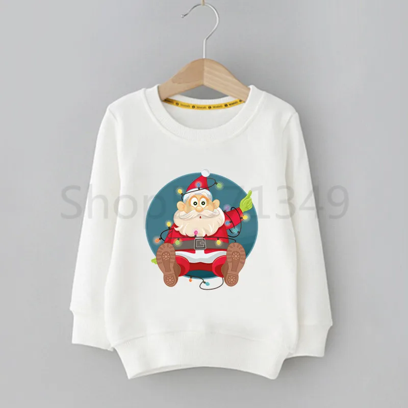 Merry Christmas Santa Miyazaki Hayao Kawaii Cartoon Children Hoodie Cute Print Sweatshirts Kid Clothes Baby Cartoon Hoodies