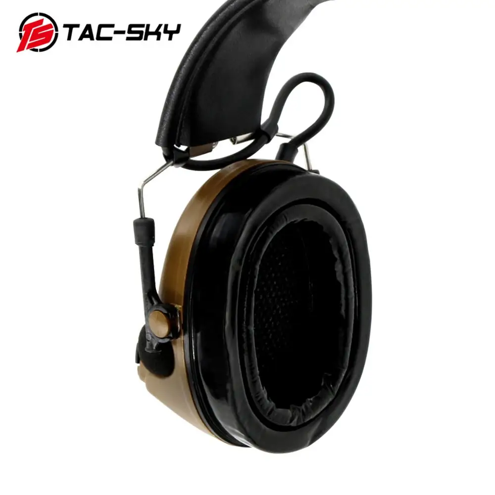 Tac-Sky Comtac Ii Silicone Earmuffs Version Outdoor Hunting Sports Hearing Defense Noise Reduction Pickup Tactical Headset