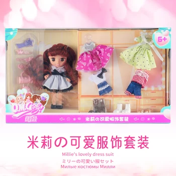 

【O.M.Girly Doll】HIGH Quality Fashion Dress Up Lia BJD Doll Girl Princess Toy Multi-Joint Mini Toy 3D Eye Doll Hug Gift Girl Toy
