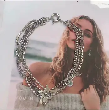 

New women choker multi-layer rhinestone zircon stars short clavicle chain fashion trend neck accessories