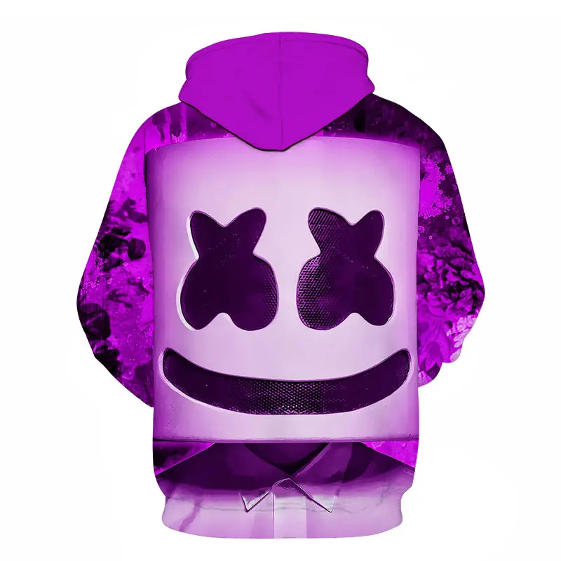 3D печать Новые мужские и женские модные толстовки marshmello электрическая толстовка с капюшоном для ди-Джея Мужская Повседневная Толстовка