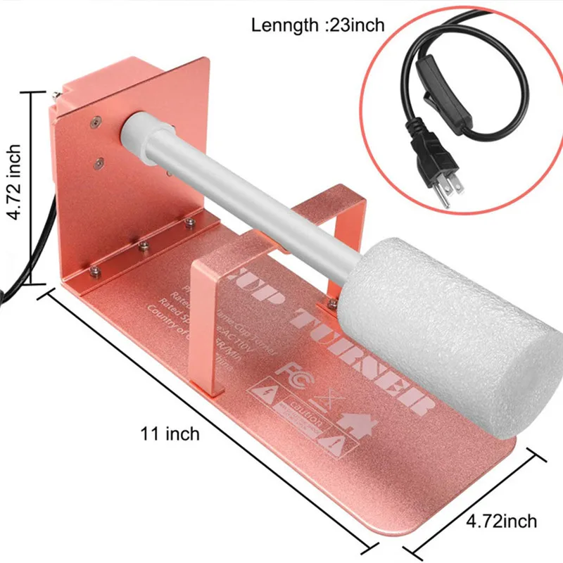 Ac 110v Cup Turner For Crafts Tumbler Cup Spinner Machine Kit Cup
