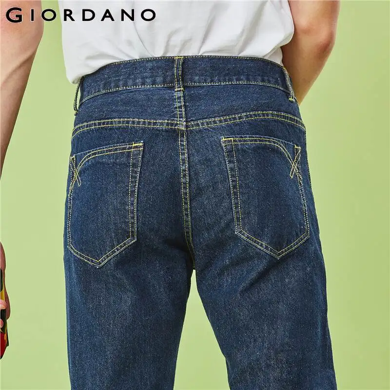 Giordano зауженые джинсы из натурального хлопка и имеют несколько цветовых решений