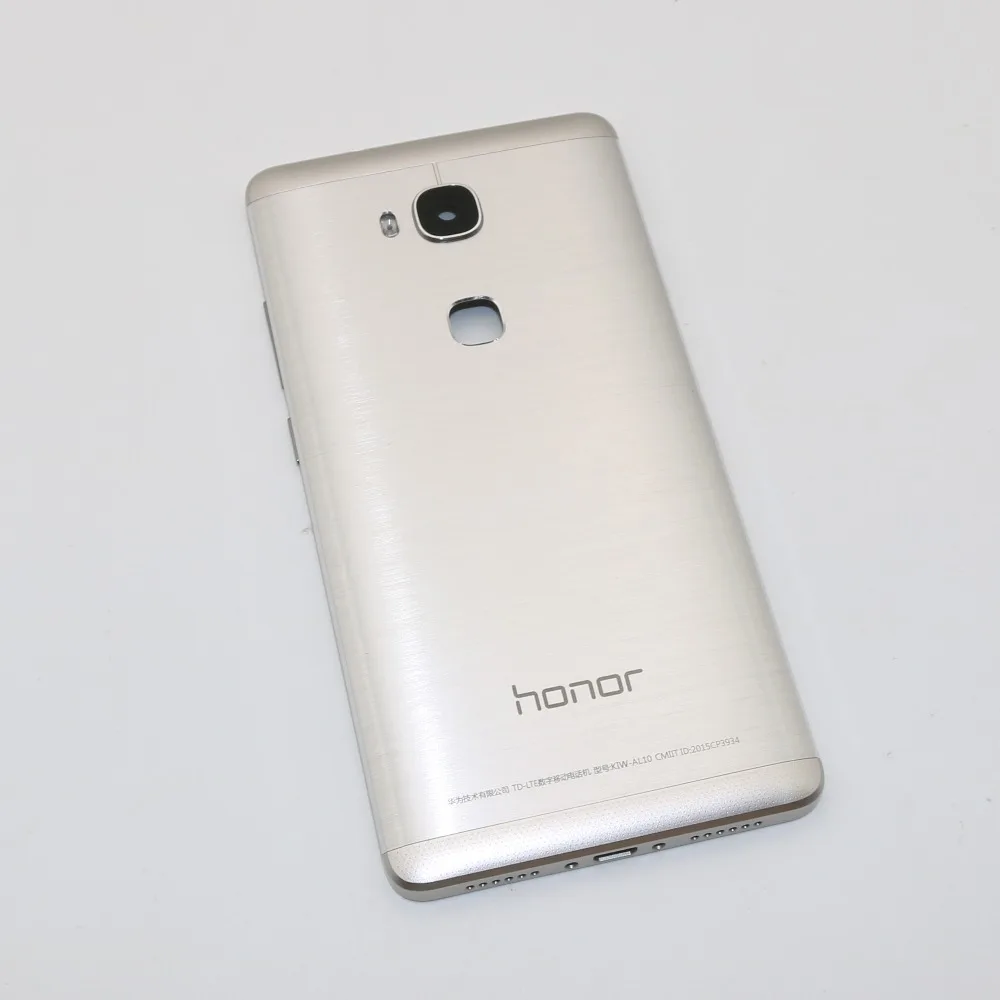 Чехол для huawei Honor 5X X5 GR5, задняя крышка корпуса, чехол для задней двери, запасная панель для полной батареи - Цвет: Серебристый