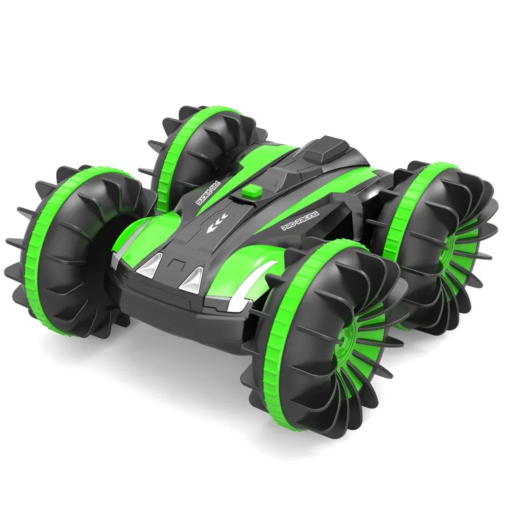 

2.4g Waterproof Double-sided Driving Tank Vehicle Toys Green Remote Control Double Sided Stunt Car Children's Creative Gift