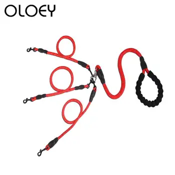 

3 Heads Long Strong Pet Leash For Dogs Durable Nylon Retractable Big Dog Walking Leash Leads Automatic Extending Dog Leash Rope